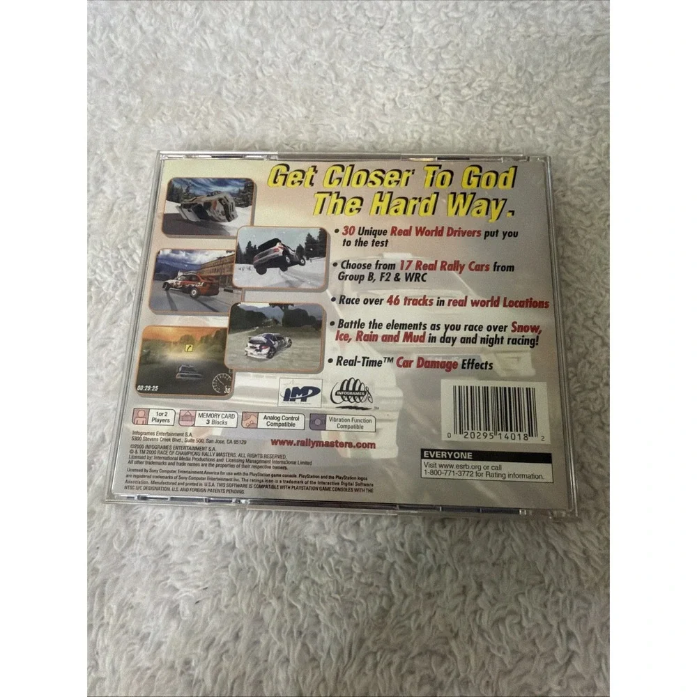 Vintage Michelin Rally Masters Race Champions PlayStation PS1 Video Tested CIB